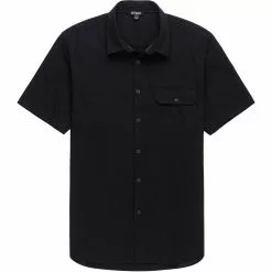 Stoic Solid Texture Short Sleeve Button Down Shirt Men's