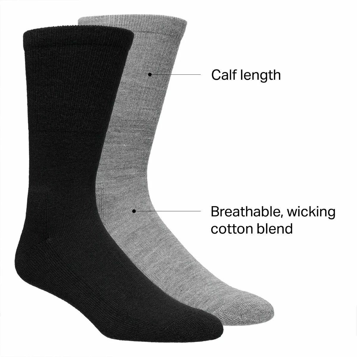 Stoic Calf Length Hiking Sock 2 Pack Men's 2 Stoic Calf Length Hiking Sock 2 Pack Men's - Image 2