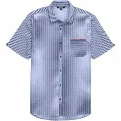 Stoic Stripe Short Sleeve Button Down Shirt Men's