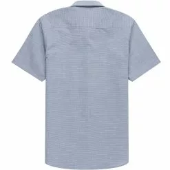 Stoic Solid Texture Short Sleeve Button Down Shirt Men's -Stoic Pop Store BLU D1 4