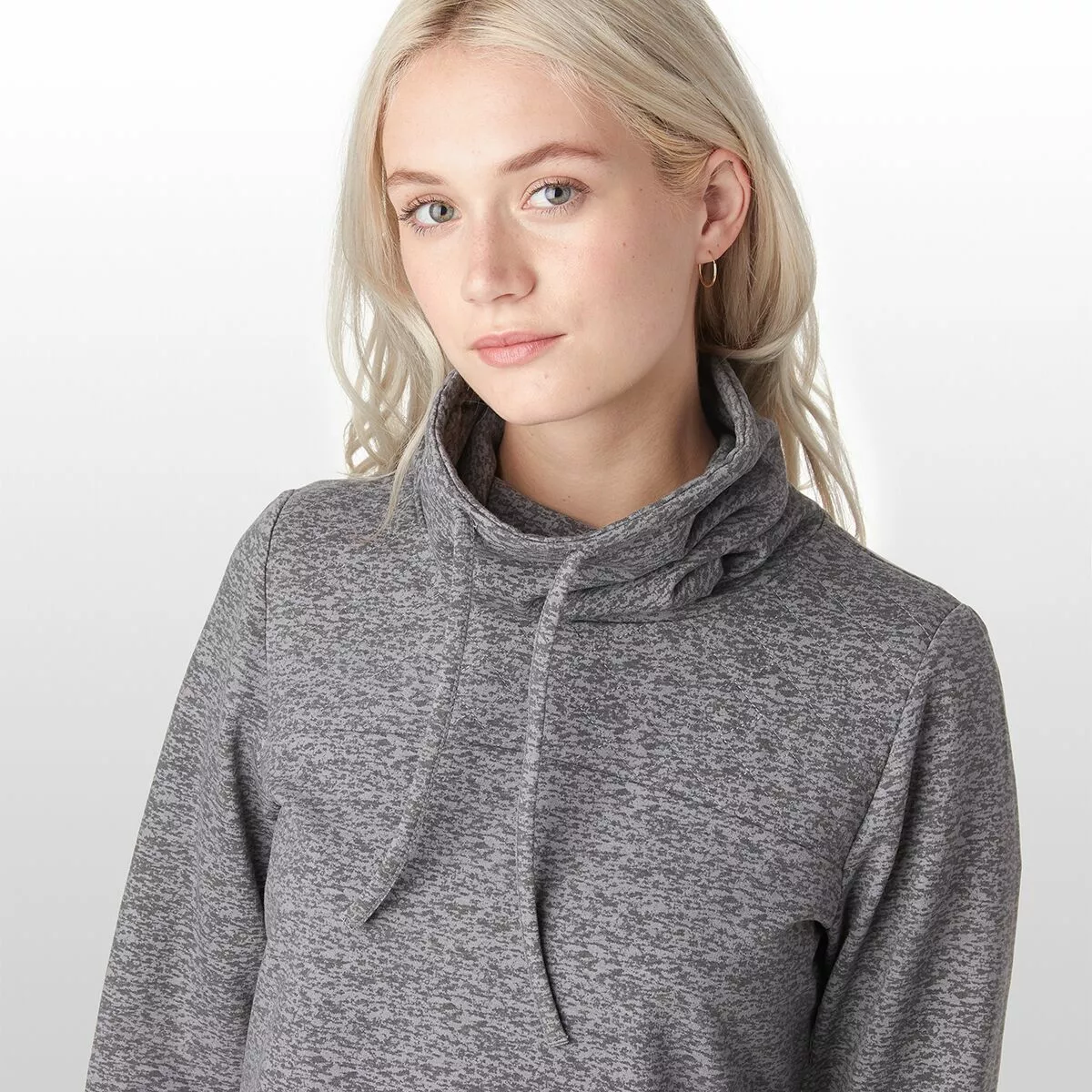 Stoic Quilted Cowl Neck Tie Sweater Women's 4 Stoic Quilted Cowl Neck Tie Sweater Women's - Image 4