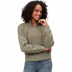 Stoic Cotton Cropped 1/4 Zip Pullover Women's