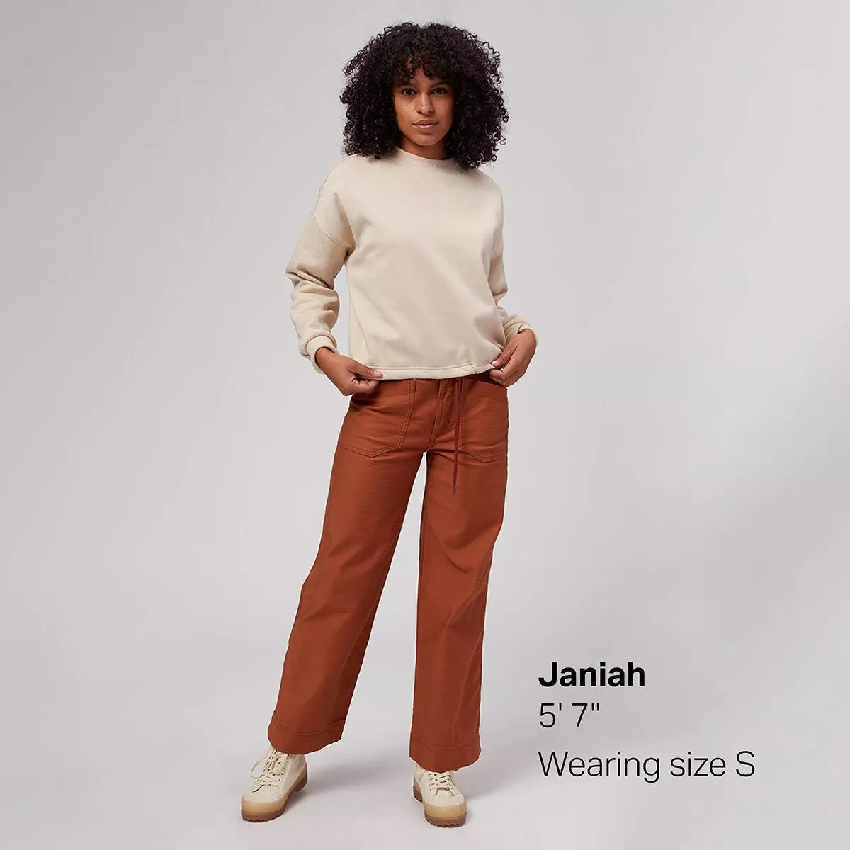 Stoic French Terry Crop Crewneck Hoodie Women's 3 Stoic French Terry Crop Crewneck Hoodie Women's - Image 3