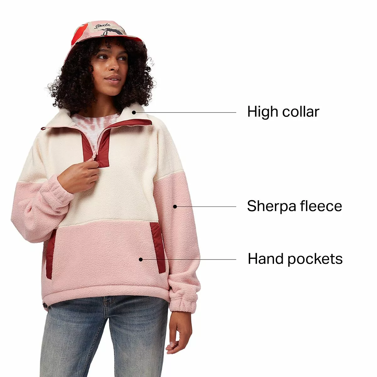 Stoic Sherpa 1/4 Zip Jacket Women's 2 Stoic Sherpa 1/4 Zip Jacket Women's - Image 2