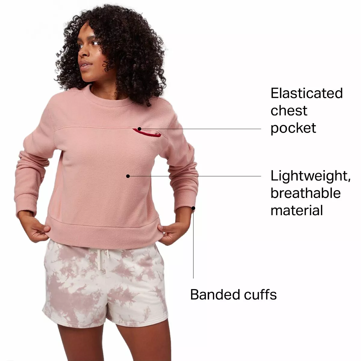 Stoic Fleece Crew Sweatshirt Women's 2 Stoic Fleece Crew Sweatshirt Women's - Image 2