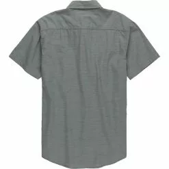 Stoic Nep Solid Woven Short Sleeve Button Up Shirt Men's -Stoic Pop Store MUL D1