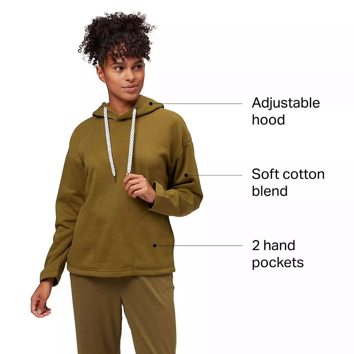 Stoic Fleece Pullover Hoodie Women's 2 Stoic Fleece Pullover Hoodie Women's - Image 2