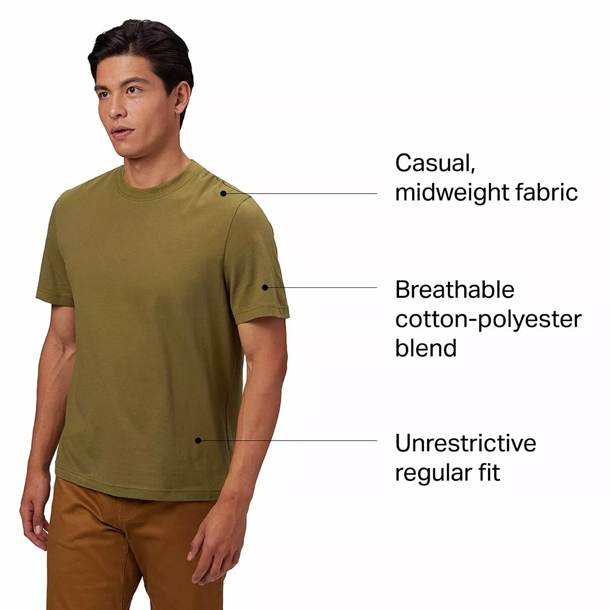 Stoic Midweight Core Crew Short Sleeve T Shirt Men's 2 Stoic Midweight Core Crew Short Sleeve T Shirt Men's - Image 2