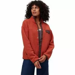 Stoic Sherpa Fleece Jacket Women's -Stoic Pop Store RED 1
