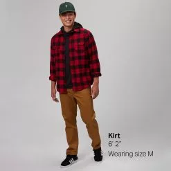 Stoic Button Up Flannel Shirt Men's -Stoic Pop Store REDSHAPLA D4