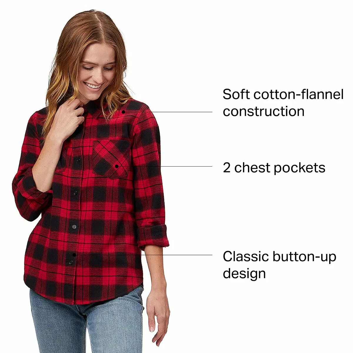 Stoic Super Soft Pocket Flannel Shirt Women's 8 Stoic Super Soft Pocket Flannel Shirt Women's - Image 8