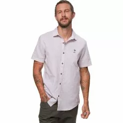 Stoic Crosshatch Linen Short Sleeve Button Down Shirt Men's -Stoic Pop Store SAN 2