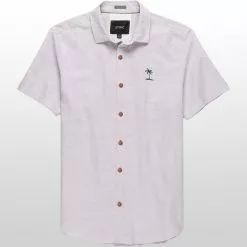 Stoic Crosshatch Linen Short Sleeve Button Down Shirt Men's -Stoic Pop Store SAN D5