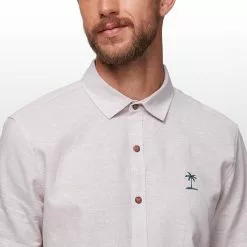 Stoic Crosshatch Linen Short Sleeve Button Down Shirt Men's -Stoic Pop Store SAN D6