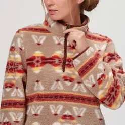 Stoic Pattern Sherpa 1/4 Zip Pullover Women's -Stoic Pop Store SUN D4